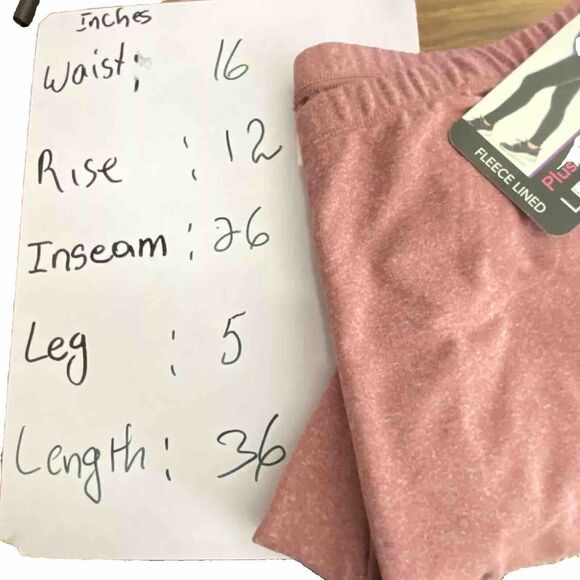 Skyler Fleece Lined Plus SizePlusWomen’s Activity Walking,Running,black Leggings - Picture 5 of 5